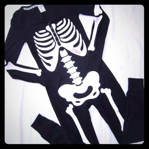 PINK! Skeleton one piece {Xs} - Picture 2 of 5